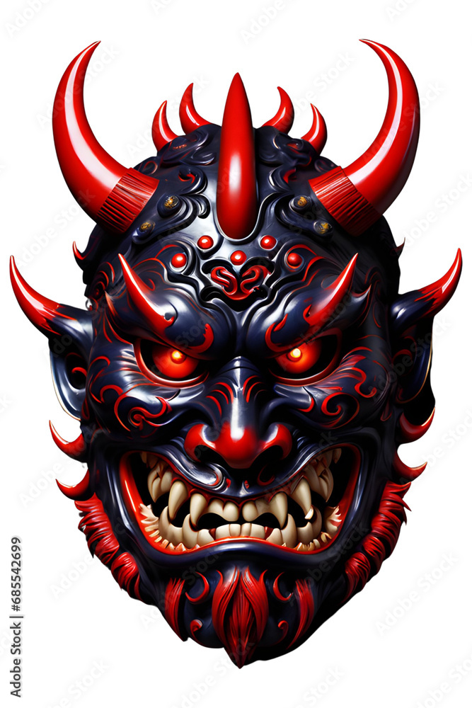 Devil mask, Japanese mask, Oni mask PNG transparent background Devil mask, Japanese mask, Oni mask PNG transparent background