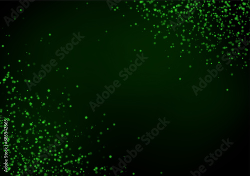 Green and black gradient abstract background Decorated with circles and dots The bright green leaves space for sentences, words, and messages.