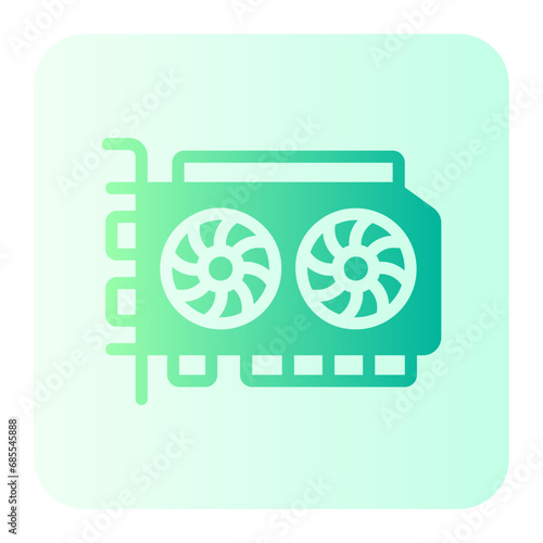 graphic card gradient icon