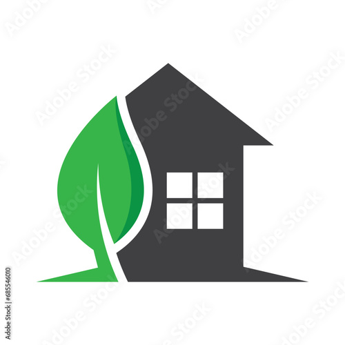 Eco house logo images illustration