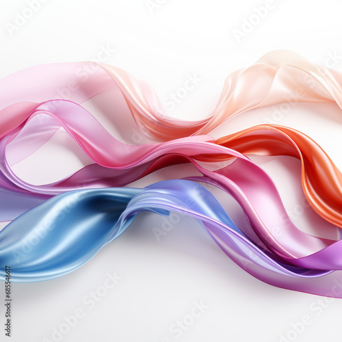 abstract colorful ribbon background "ai generated"