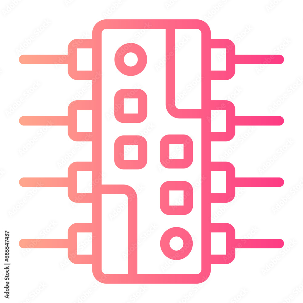 electrical component gradient icon electrical component gradient icon