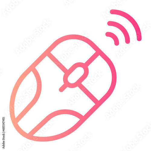 wireless mouse gradient icon