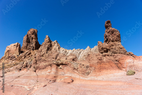 Spectacular landscape. Roques de Garcia at Teide National Park in Tenerife. Canary Islands  Spain