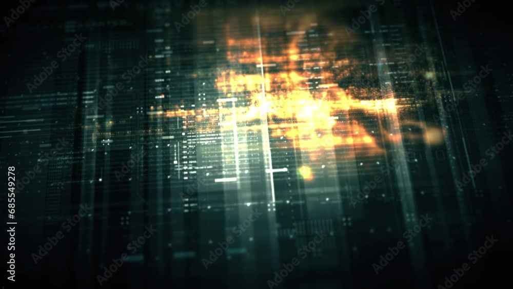 Immersive data matrix simulation UI with cutting-edge digital ...