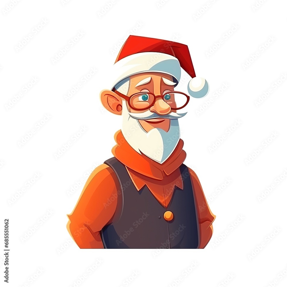 cartoon santa claus illustration portrait cartoon santa claus illustration portrait
