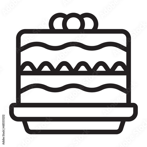 tiramisu line icon