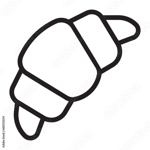 croissant line icon