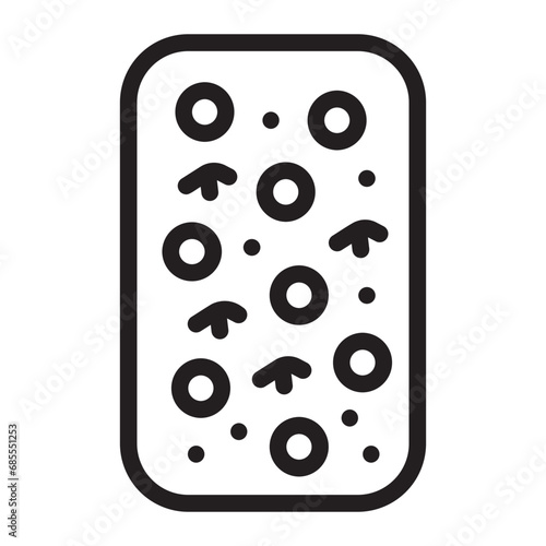 focaccia line icon