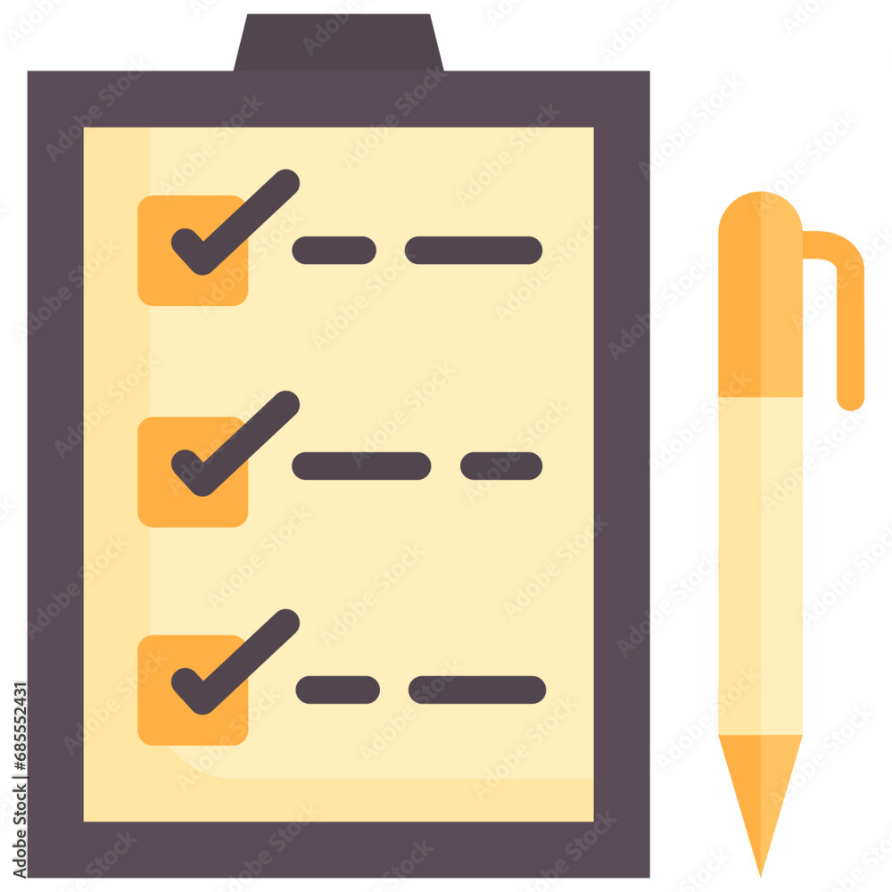 Checklist icon. Flat design. For presentation, graphic design, mobile application. Checklist icon. Flat design. For presentation, graphic design, mobile application.
