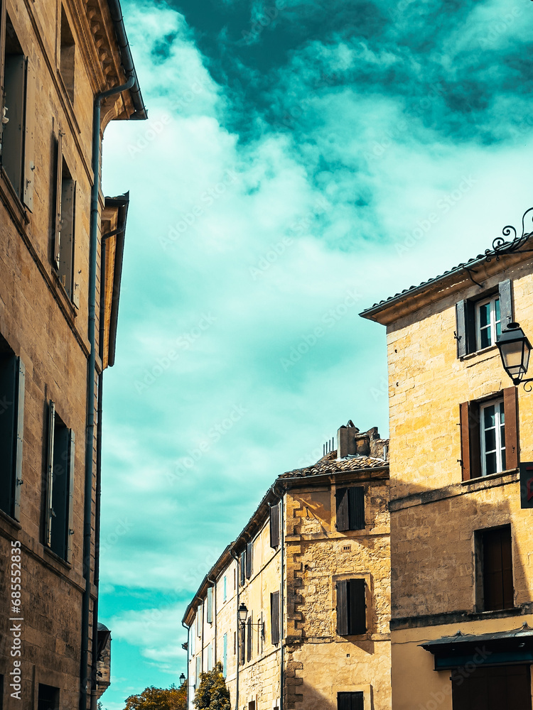 Fototapeta premium Explore the Charming Streets of Uzes, a Historic Village in France