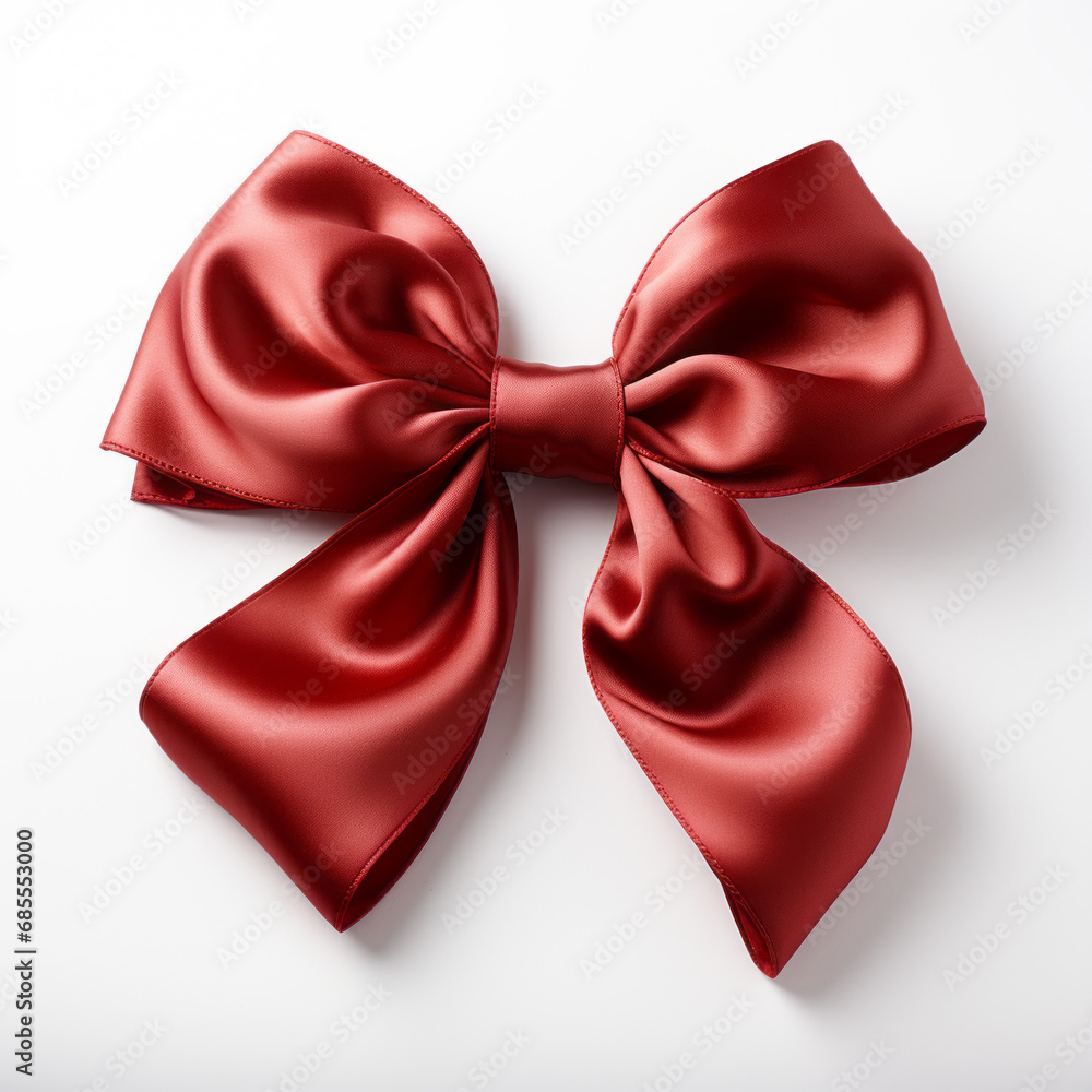 ribbon with bow isolated on white background