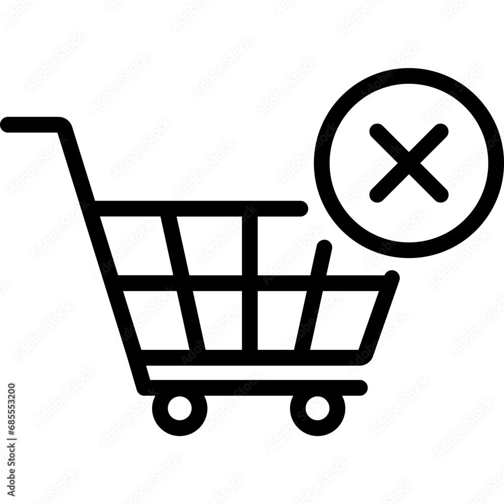 Cancle icon. Outline design. For presentation, graphic design, mobile application. Cancle icon. Outline design. For presentation, graphic design, mobile application.