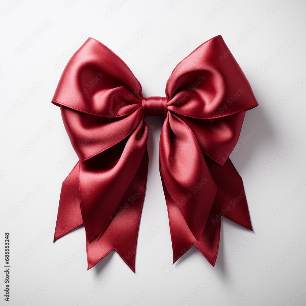 Naklejka premium ribbon with bow isolated on white background