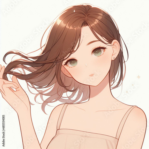 beautiful woman illustration