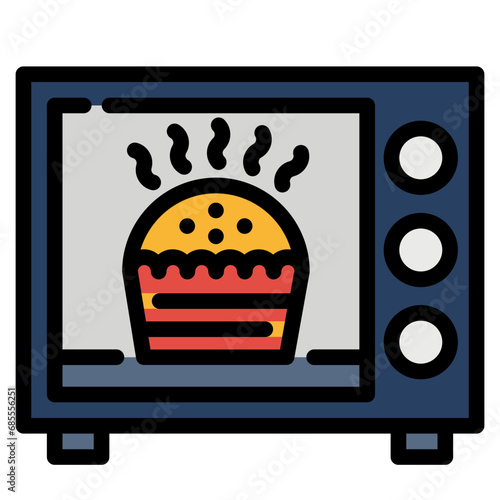 Bread baking icon. Filled outline design. For presentation, graphic design, mobile application.