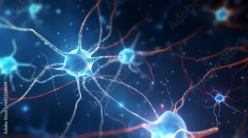 Neurons brain cell medical background,PPT background © liang
