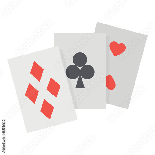 Poker icon. Flat design. For presentation, graphic design, mobile application.