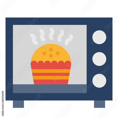 Bread baking icon. Flat design. For presentation, graphic design, mobile application.