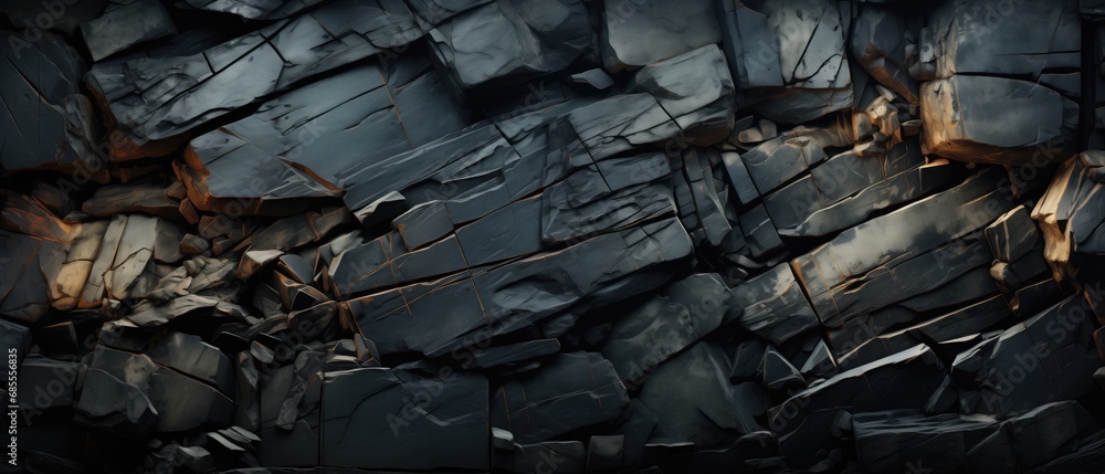 Mica rock background. Its reflective quality, shaped by geological