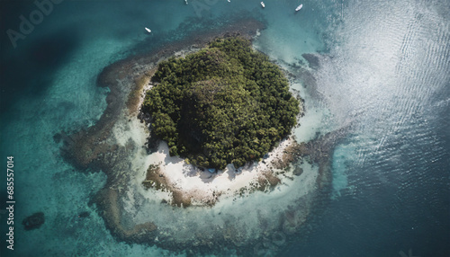 Panoramic view of an island from above © Tatiana