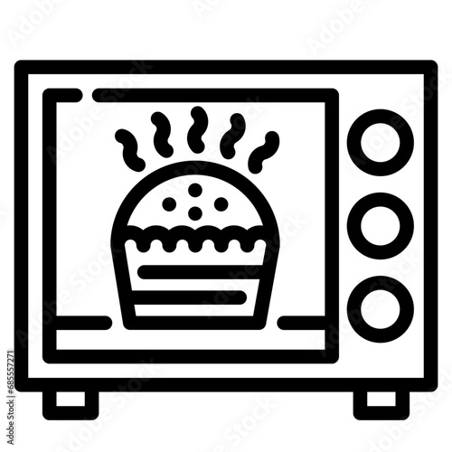 Bread baking icon. Outline design. For presentation, graphic design, mobile application.