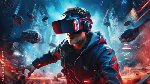 Virtual Reality VR 3D Technology [300DPI]