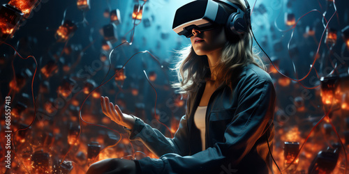 Virtual Reality VR 3D Technology [300DPI]