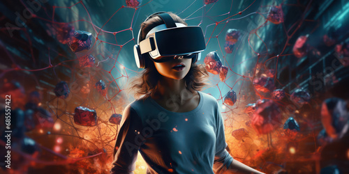 Virtual Reality VR 3D Technology [300DPI]