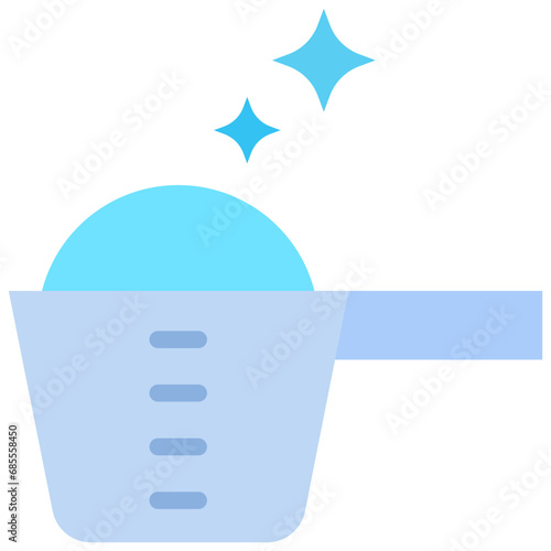 Detergent powder icon. Flat design. For presentation, graphic design, mobile application.