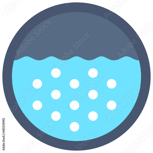 Ozone washing machine icon. Flat design. For presentation, graphic design, mobile application.