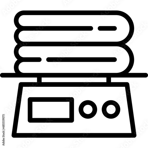 Scale icon. Outline design. For presentation, graphic design, mobile application.