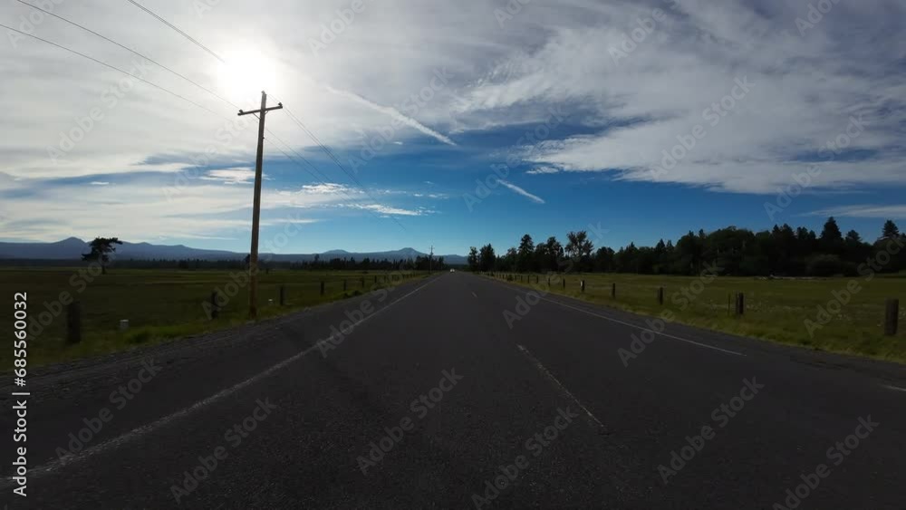 Volcanic Legacy Scenic Byway Crater Lake East Entrance to Fort Klamath 04 Rear View 62 Eastbound Driving Plates Oregon USA Ultra Wide Volcanic Legacy Scenic Byway Crater Lake East Entrance to Fort Klamath 04 Rear View 62 Eastbound Driving Plates Oregon USA Ultra Wide