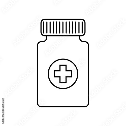 Pills icon vector. Antibiotics illustration sign. Vitamins symbol or logo.