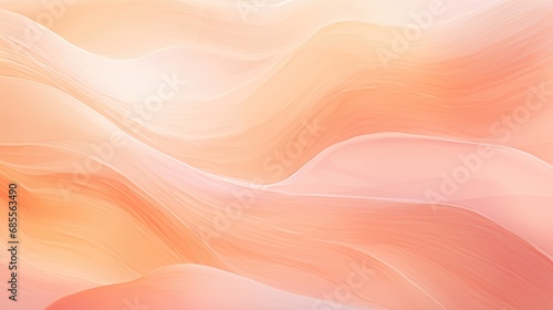 Abstract Peach and Pink Watercolor Waves Background