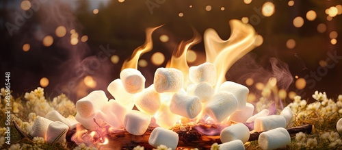 Toasted marshmallows on a s...