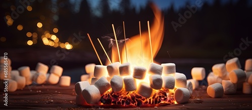 Toasted marshmallows on a s...