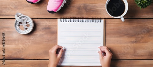 Young woman preparing worko...