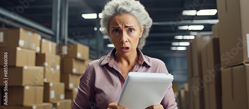 Warehouse worker middle age...