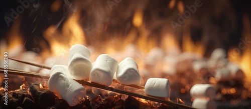 Toasted marshmallows on a s...