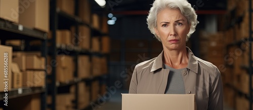 Warehouse worker middle age...