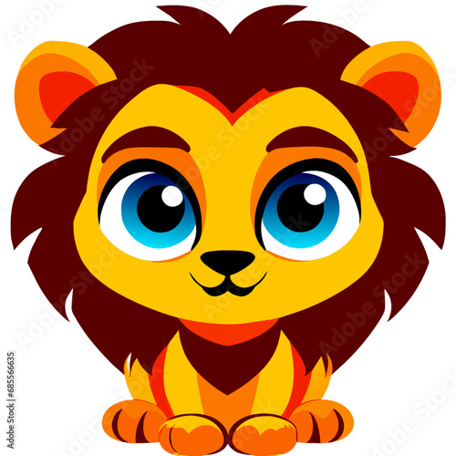 Fototapeta Naklejka Na Ścianę i Meble -  lion-cute-big-eye