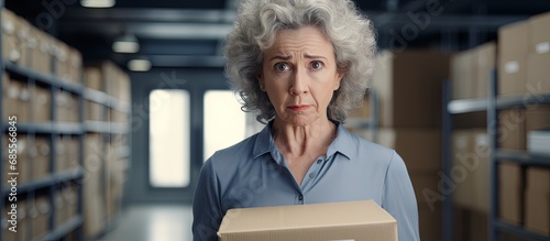 Warehouse worker middle age...