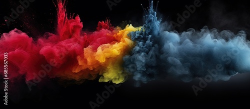White color powder is splas...