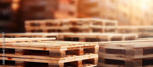 Wooden pallets stored for t...