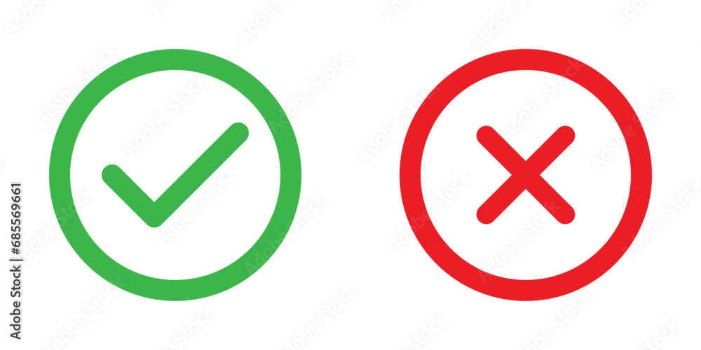 tick and cross icon set tick and cross icon set