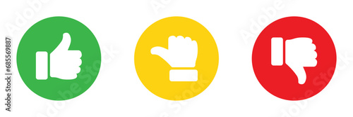 feedback thumbs up and thumbs down icon set