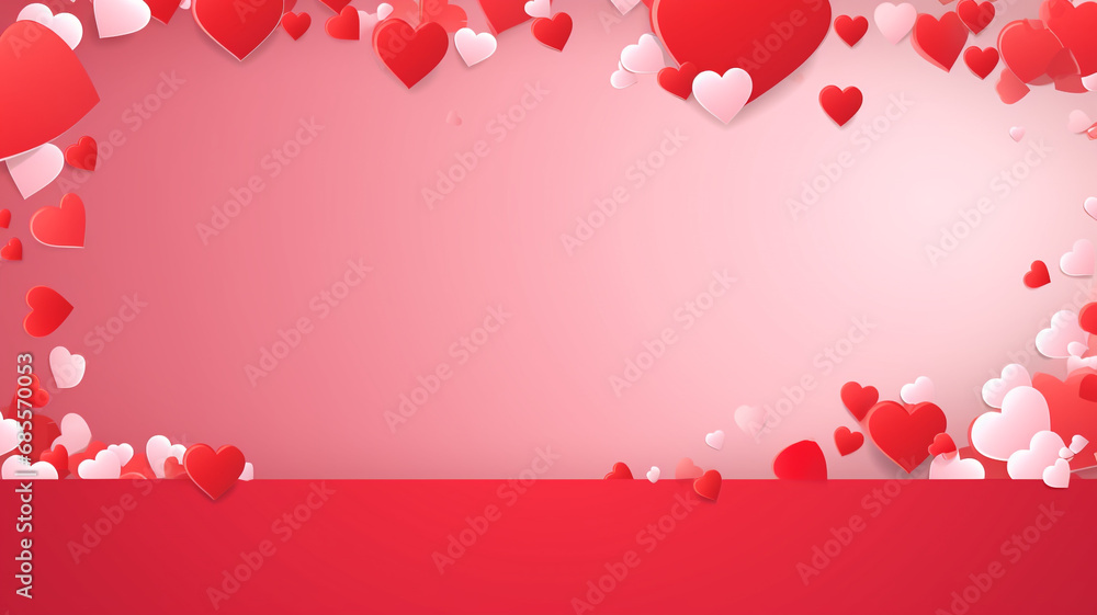 valentine's day banner in minimal style.
