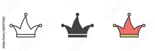 Joker hat different style icon set