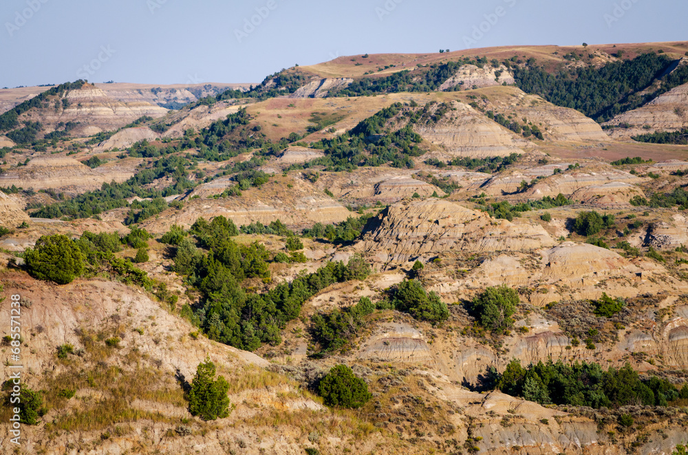 The Badlands at Theodore Roosevelt National Park in North Dakota The Badlands at Theodore Roosevelt National Park in North Dakota